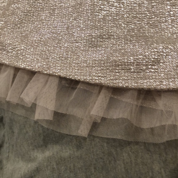 NWT by & by Girls gold metallic dress with crinoline on the bottom sz 12 - Picture 8 of 8